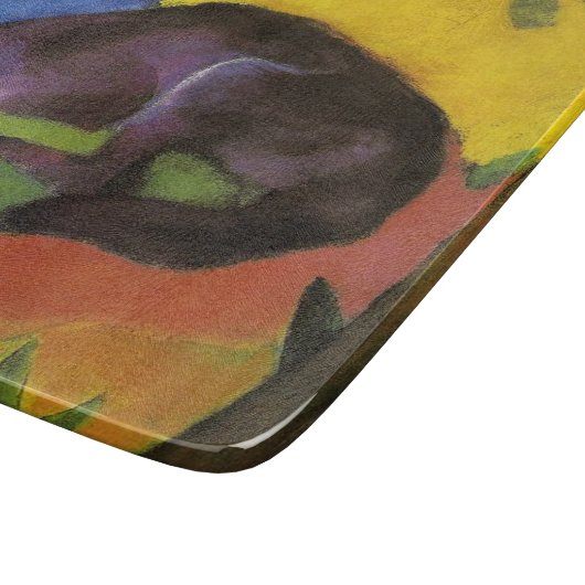 Blue Fox (von Franz Marc) Schneidebrett (Ecke)