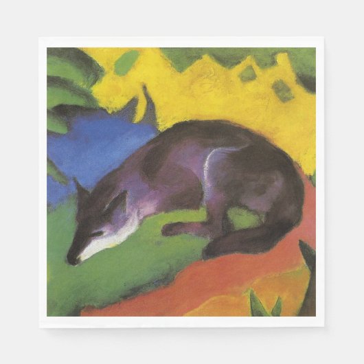 Blue Fox (von Franz Marc) Serviette (Vorderseite)