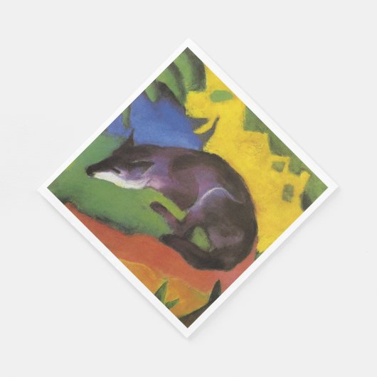 Blue Fox (von Franz Marc) Serviette (Ecke)
