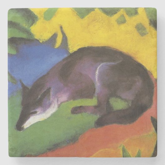 Blue Fox (von Franz Marc) Steinuntersetzer (Vorderseite)