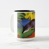 Blue Fox (von Franz Marc) Zweifarbige Tasse (Vorderseite Links)
