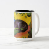 Blue Fox (von Franz Marc) Zweifarbige Tasse (VorderseiteRechts)