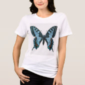 Blue Frack Butterfly Tri-Blend Shirt (Vorderseite)