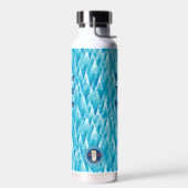 Blue Fractal Forest Can Cooler Trinkflasche (Links)