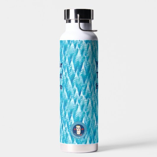 Blue Fractal Forest Can Cooler Trinkflasche (Links)