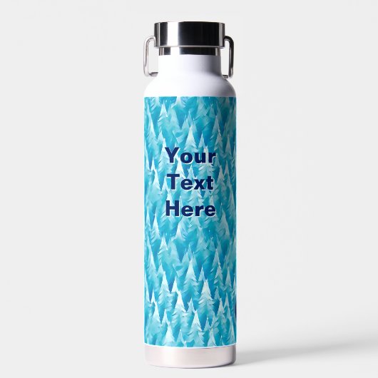 Blue Fractal Forest Can Cooler Trinkflasche (Vorne)