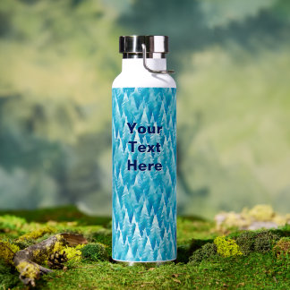Blue Fractal Forest Can Cooler Trinkflasche