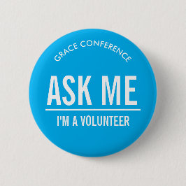 Blue Frag Me Volunteers Button