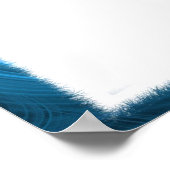 Blue Fraktal Border Leinwand oder Poster (Ecke)