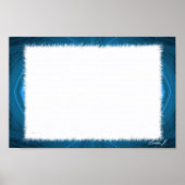 Blue Fraktal Border Leinwand oder Poster (Vorne)