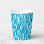 Blue Fraktal Forest Coffee Pappbecher (Links)