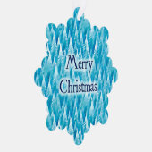 Blue Fraktal Forest - Weihnachtskarte Ornament Karte (Rechts)