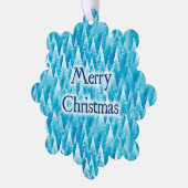 Blue Fraktal Forest - Weihnachtskarte Ornament Karte (Linke Ecke)