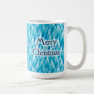 Blue Fraktal Forest - Weihnachtszeitung Cups Kaffeetasse