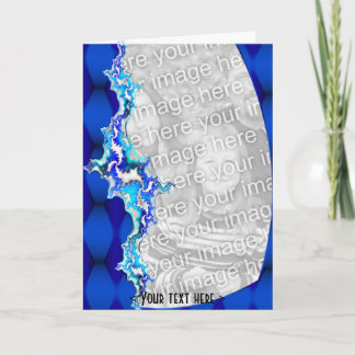 Blue Fraktal Greetings Karte