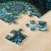 Blue Fraktal Holographic Architectural Spirals Puzzle (Seite)