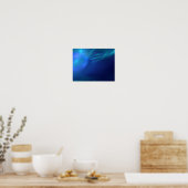 Blue Fraktal Mist Poster (Küche)