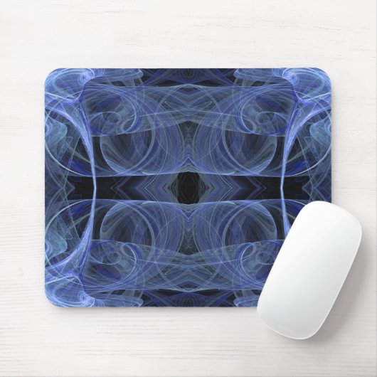 Blue Fraktal Mousepad (Mit Mouse)