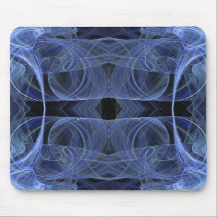 Blue Fraktal Mousepad