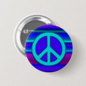 Blue Fraktal & Peace Sign Button (Vorne & Hinten)