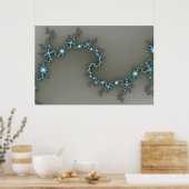 Blue - Fraktal Poster (Küche)