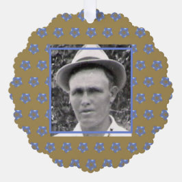 Blue Fraktal Stars auf Goldfarbe | AnkerFoto Ornament Karte