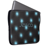 Blue Fraktal Wirbel Laptopschutzhülle (Vorne Rechts)