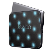 Blue Fraktal Wirbel Laptopschutzhülle (Vorderseite Links)