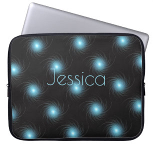 Blue Fraktal Wirbel Laptopschutzhülle