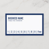 Blue Frame Lounge Bar Loyalty Punch Treuekarte (Vorderseite)