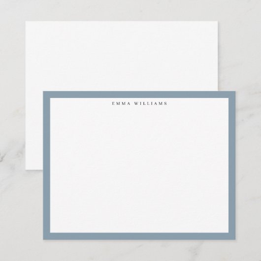 Blue Frame Note Card Einladung (Vorne/Hinten)