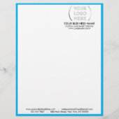 Blue Frame Simple Modern Bakery Cake Order Form Flyer (Hinten)