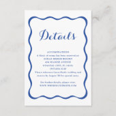 Blue Frame Wedding Card Begleitkarte (Vorderseite)