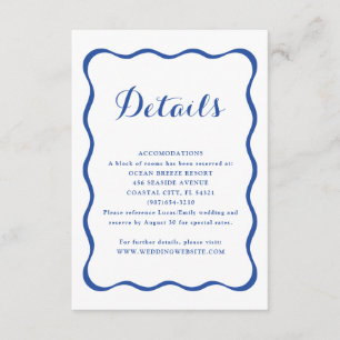 Blue Frame Wedding Card Begleitkarte