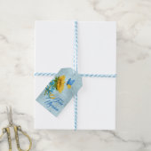 Blue Free Ukraine Sunflower & Butterfly Geschenkanhänger (Mit Garn)