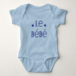Blue French Baby T-Shirt Baby Strampler