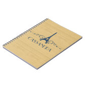 Blue French Blüh Notebook Notizblock (Linke Seite)