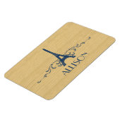 Blue French Blühen Premium Magnet (Linke Seite)