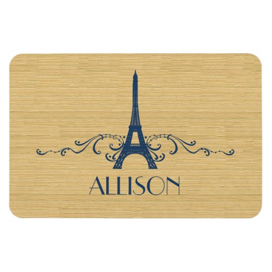 Blue French Blühen Premium Magnet (Horizontal)