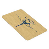 Blue French Blühen Premium Magnet (Rechte Seite)