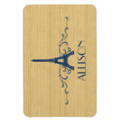 Blue French Blühen Premium Magnet (Vertikal)