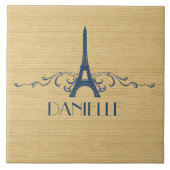 Blue French Blühen Tile Fliese (Vorderseite)