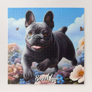 Blue French Bulldog & Blume Puzzle