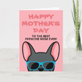 Blue French Bulldog Card der Muttergottes Karte (Vorderseite)