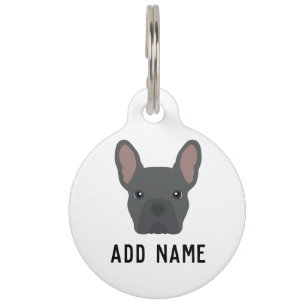 Blue French Bulldog Haustiermarke