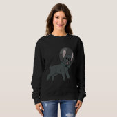 Blue French Bulldog in Space Sweatshirt (Vorne ganz)
