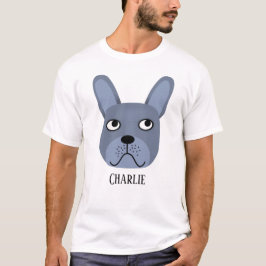 Blue French Bulldog Personalisierter T - Shirt