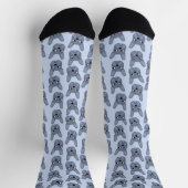Blue French Bulldog Socken (Oben)