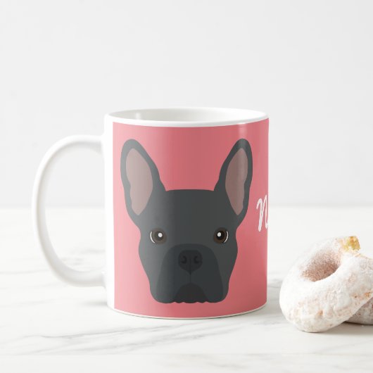Blue French Bulldog Tasse (Mit Donut)