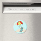 Blue French Bulldog Umbrel Fun Magnet (In Situ (Geschirrspüler))